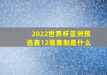 2022世界杯亚洲预选赛12强赛制是什么