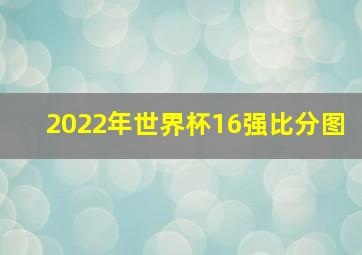 2022年世界杯16强比分图