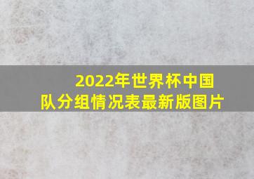 2022年世界杯中国队分组情况表最新版图片