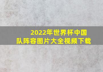 2022年世界杯中国队阵容图片大全视频下载