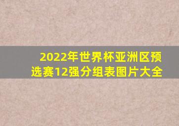 2022年世界杯亚洲区预选赛12强分组表图片大全