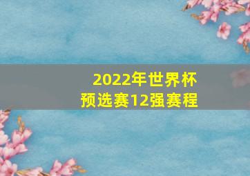 2022年世界杯预选赛12强赛程