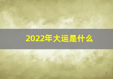 2022年大运是什么