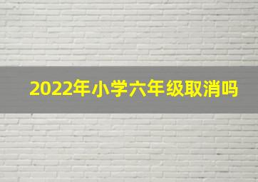 2022年小学六年级取消吗