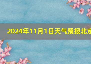 2024年11月1日天气预报北京