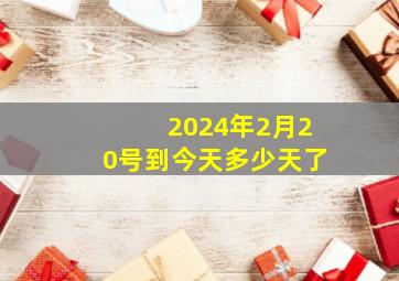 2024年2月20号到今天多少天了