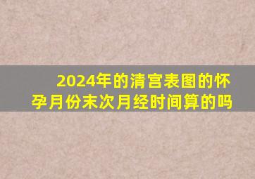 2024年的清宫表图的怀孕月份末次月经时间算的吗