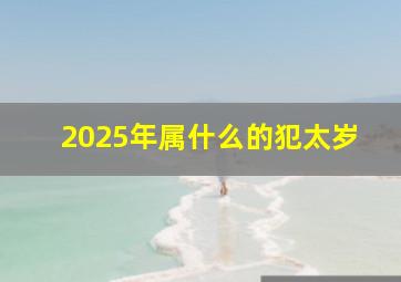 2025年属什么的犯太岁