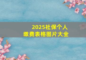 2025社保个人缴费表格图片大全