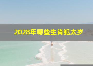 2028年哪些生肖犯太岁