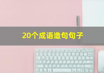 20个成语造句句子