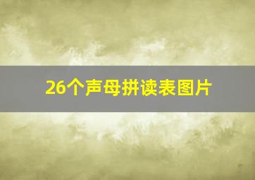 26个声母拼读表图片