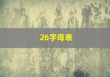 26字母表