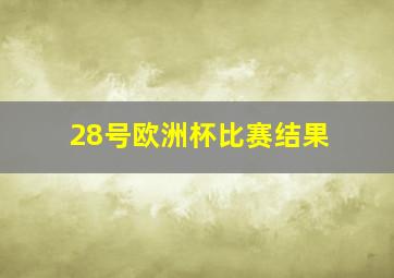 28号欧洲杯比赛结果