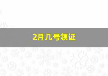 2月几号领证