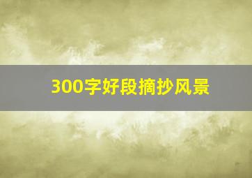 300字好段摘抄风景