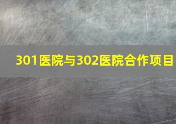 301医院与302医院合作项目