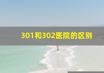 301和302医院的区别