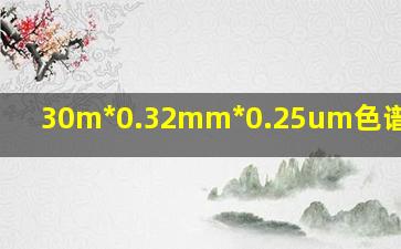 30m*0.32mm*0.25um色谱柱流量