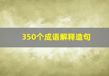 350个成语解释造句