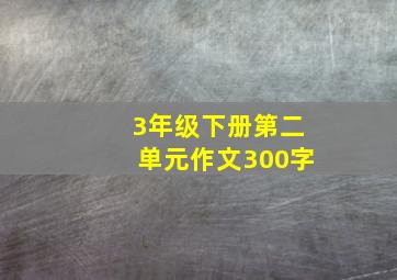 3年级下册第二单元作文300字