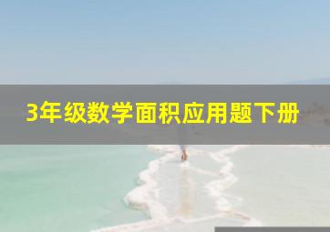 3年级数学面积应用题下册