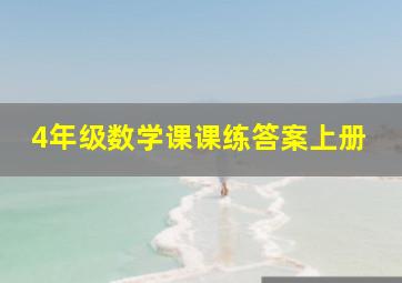 4年级数学课课练答案上册