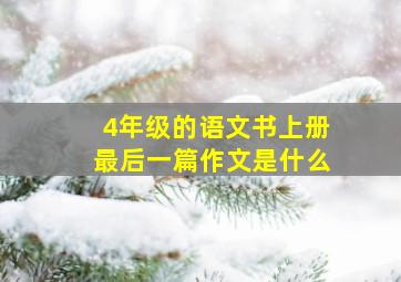 4年级的语文书上册最后一篇作文是什么