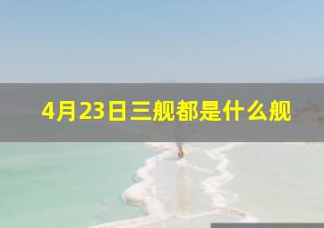 4月23日三舰都是什么舰