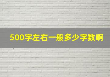 500字左右一般多少字数啊