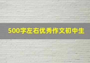 500字左右优秀作文初中生