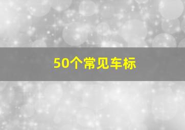 50个常见车标