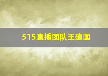 515直播团队王建国