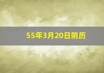 55年3月20日阴历