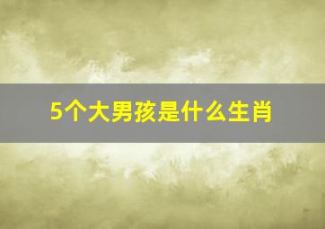 5个大男孩是什么生肖