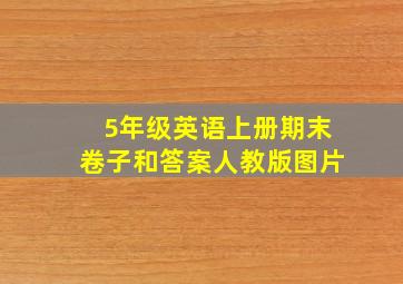 5年级英语上册期末卷子和答案人教版图片