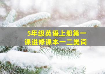 5年级英语上册第一课进修课本一二类词