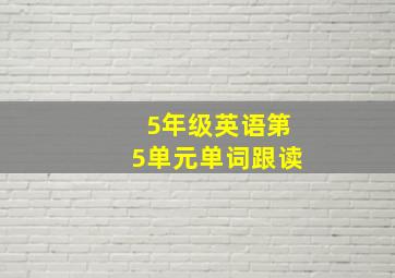 5年级英语第5单元单词跟读