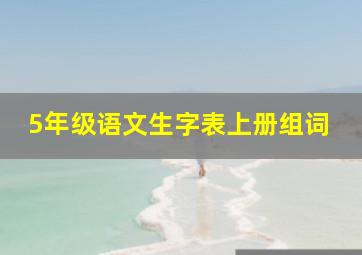 5年级语文生字表上册组词