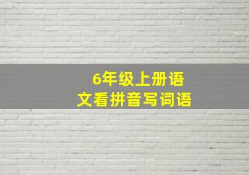 6年级上册语文看拼音写词语