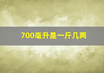 700毫升是一斤几两