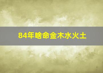 84年啥命金木水火土