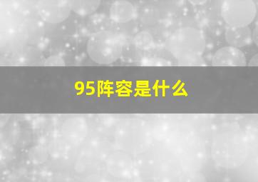 95阵容是什么