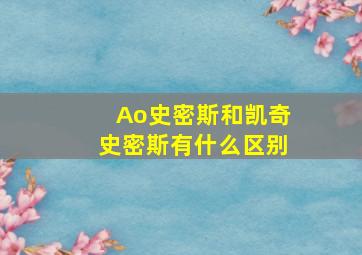 Ao史密斯和凯奇史密斯有什么区别