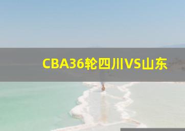 CBA36轮四川VS山东