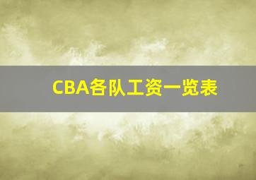 CBA各队工资一览表