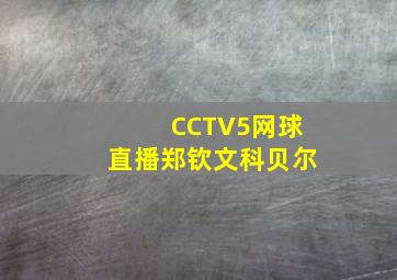 CCTV5网球直播郑钦文科贝尔