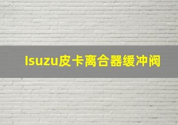 Isuzu皮卡离合器缓冲阀