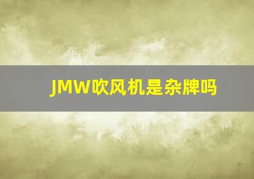 JMW吹风机是杂牌吗