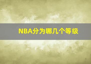 NBA分为哪几个等级